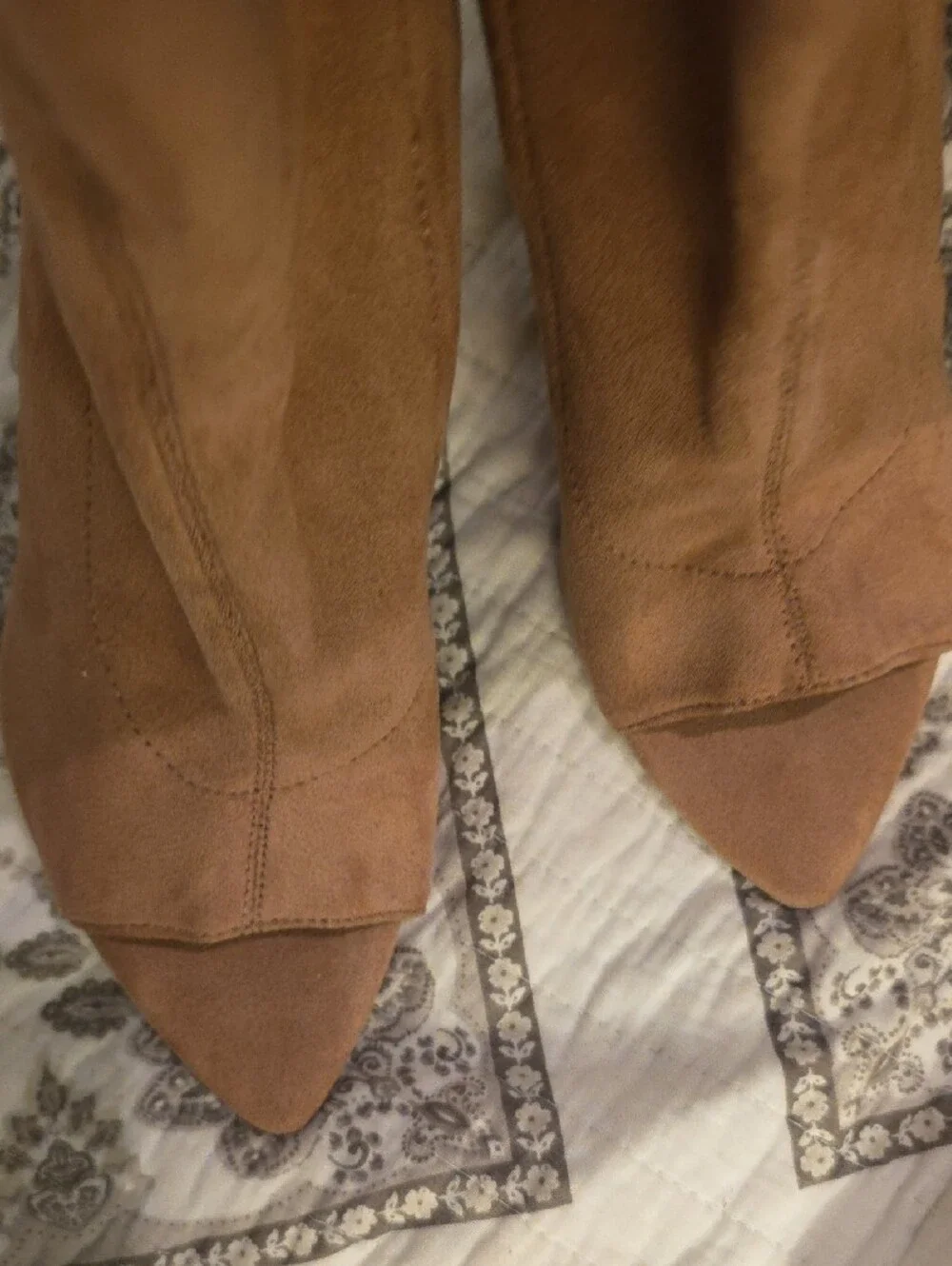 Steve Madden Taupe Over-the-Knee Peep-Toe Stiletto Boots